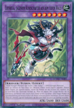 DOOD-DE085 Chevreuil, jagender Kundschafter aus dem tiefen Wald