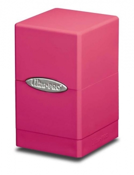 Satin Tower Deck Box - Bright Pink