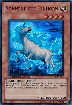 AC11-DE014 Sonnenlicht-Einhorn (SUPER RARE) Limitiert