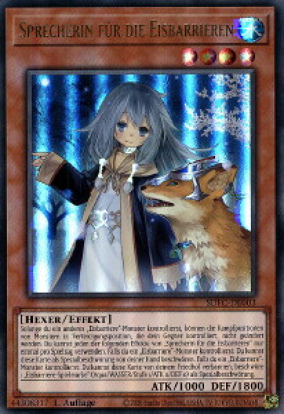 Sprecherin für die Eisbarriere Ultra Rare Yugioh SDFC-DE003