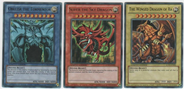 YuGiOh! Götterkarten Slifer, Obelisk und Ra als Set (DE)